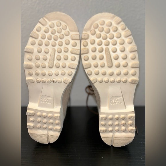 Womens SOREL Caribou OTM Waterproof Boot Ancient Fossil/Chalk sz 9 - Picture 9 of 9